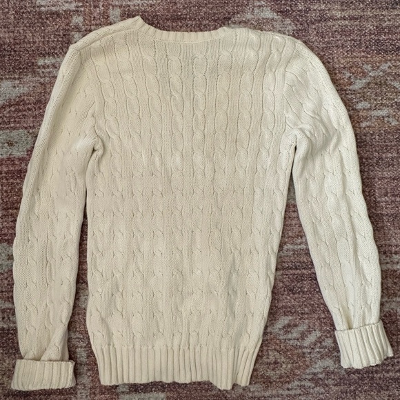 Ralph Lauren Cream Cable Knit Sweater - Picture 3 of 3
